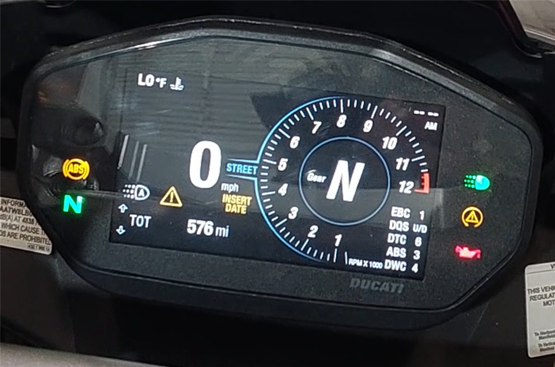 2020 Ducati Panigale V2 Speedometer Tft Instrument 576miles -Read 40611773A {{ shop.shopifyCountryName }} - Mototech271