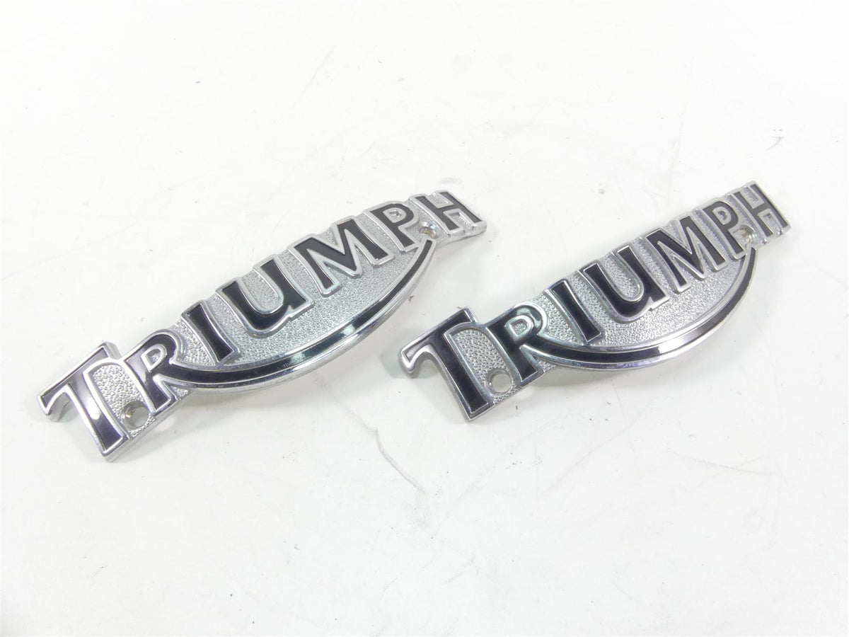 2002 Triumph Bonneville America Fuel Gas Tank Badges Logos T3900086 T3900087 {{ shop.shopifyCountryName }} - Mototech271