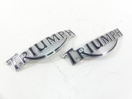 2002 Triumph Bonneville America Fuel Gas Tank Badges Logos T3900086 T3900087 {{ shop.shopifyCountryName }} - Mototech271