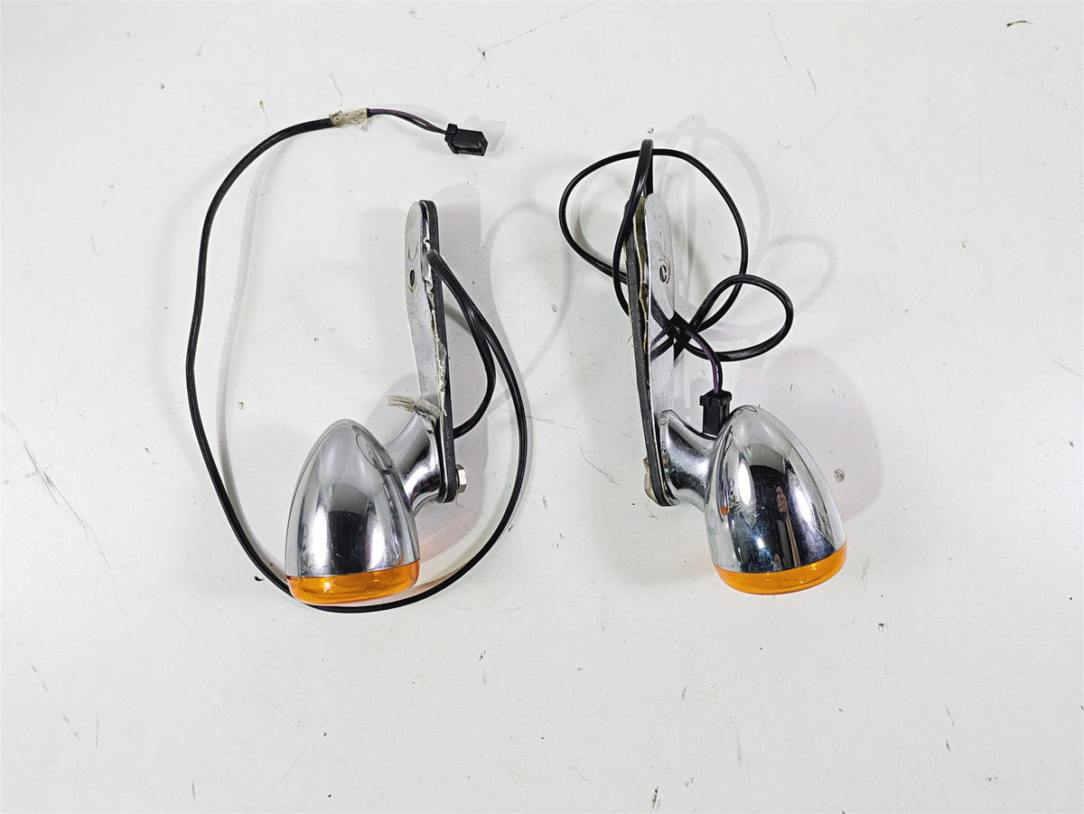 2015 Harley FXDF Dyna Fat Bob Rear Blinker Turn Signal Set Chrome 68821-00 {{ shop.shopifyCountryName }} - Mototech271