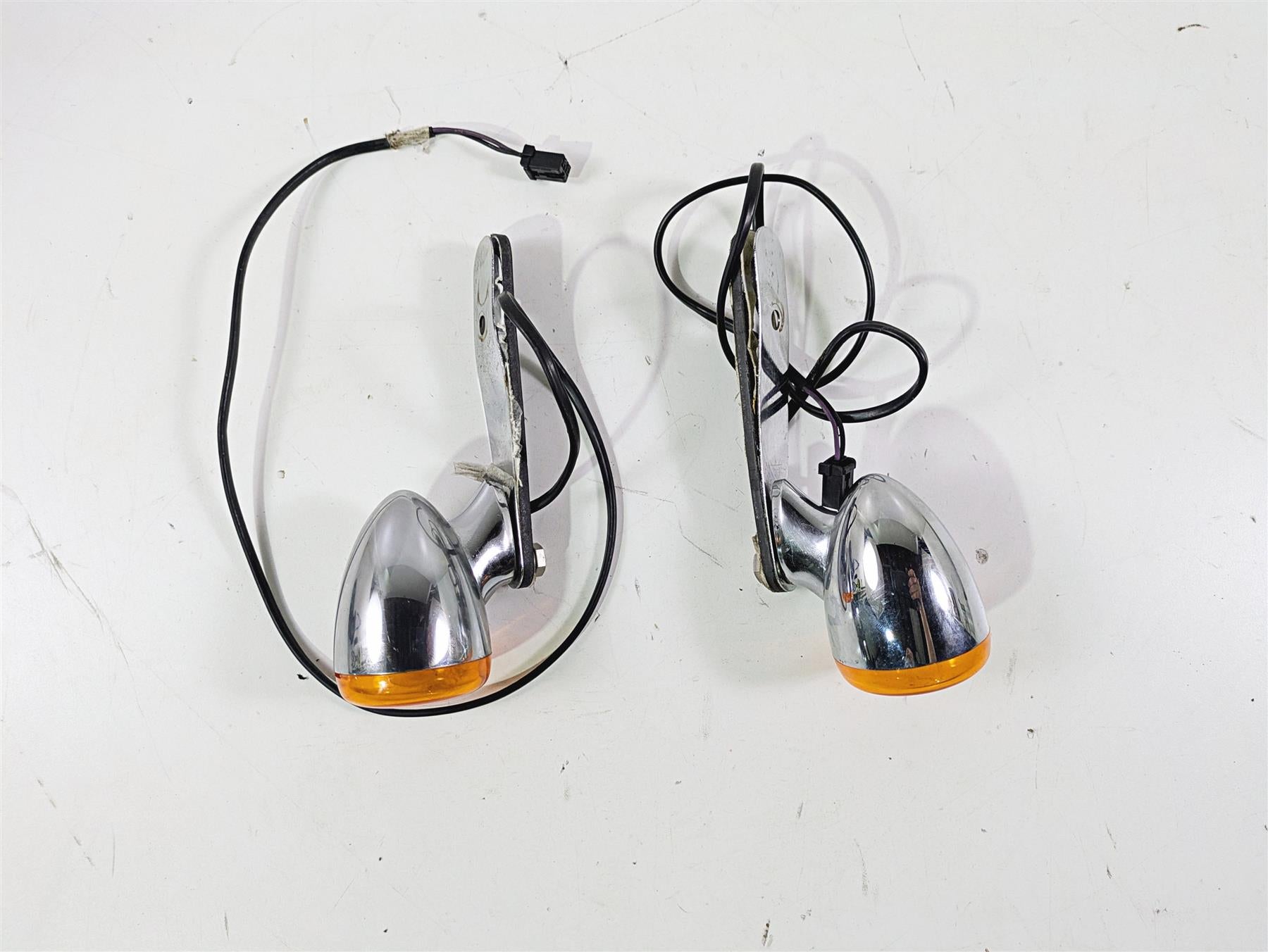 2015 Harley FXDF Dyna Fat Bob Rear Blinker Turn Signal Set Chrome 68821-00 {{ shop.shopifyCountryName }} - Mototech271
