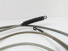 Load image into Gallery viewer, 2016 Harley FXDF Dyna Fat Bob Front Brake Line &amp; Clutch Cable 16&quot; Ape Hanger
