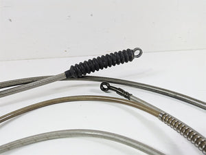2016 Harley FXDF Dyna Fat Bob Front Brake Line & Clutch Cable 16" Ape Hanger