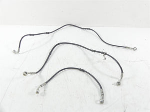 2015 Ducati Diavel Carbon Red Front Abs Brake Line Hose Set 61841191A 61841181B | Mototech271