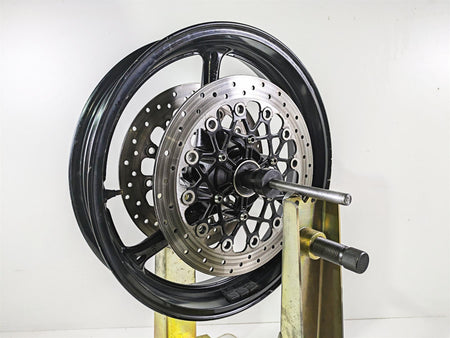 2008 Suzuki GSXR600 Front Wheel Rim 17x3.5 & Brake Rotor Discs 54111-37H00-019 {{ shop.shopifyCountryName }} - Mototech271