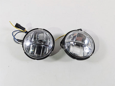 2015 Indian Chieftain Front Fog Spot Passing Light Lamp + Knob Set -Read 2412962-Mototech271