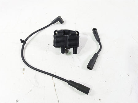 2004 Harley Softail FLSTF Fat Boy Ignition Coil + Wires & Plugs Set 31655-99 {{ shop.shopifyCountryName }} - Mototech271