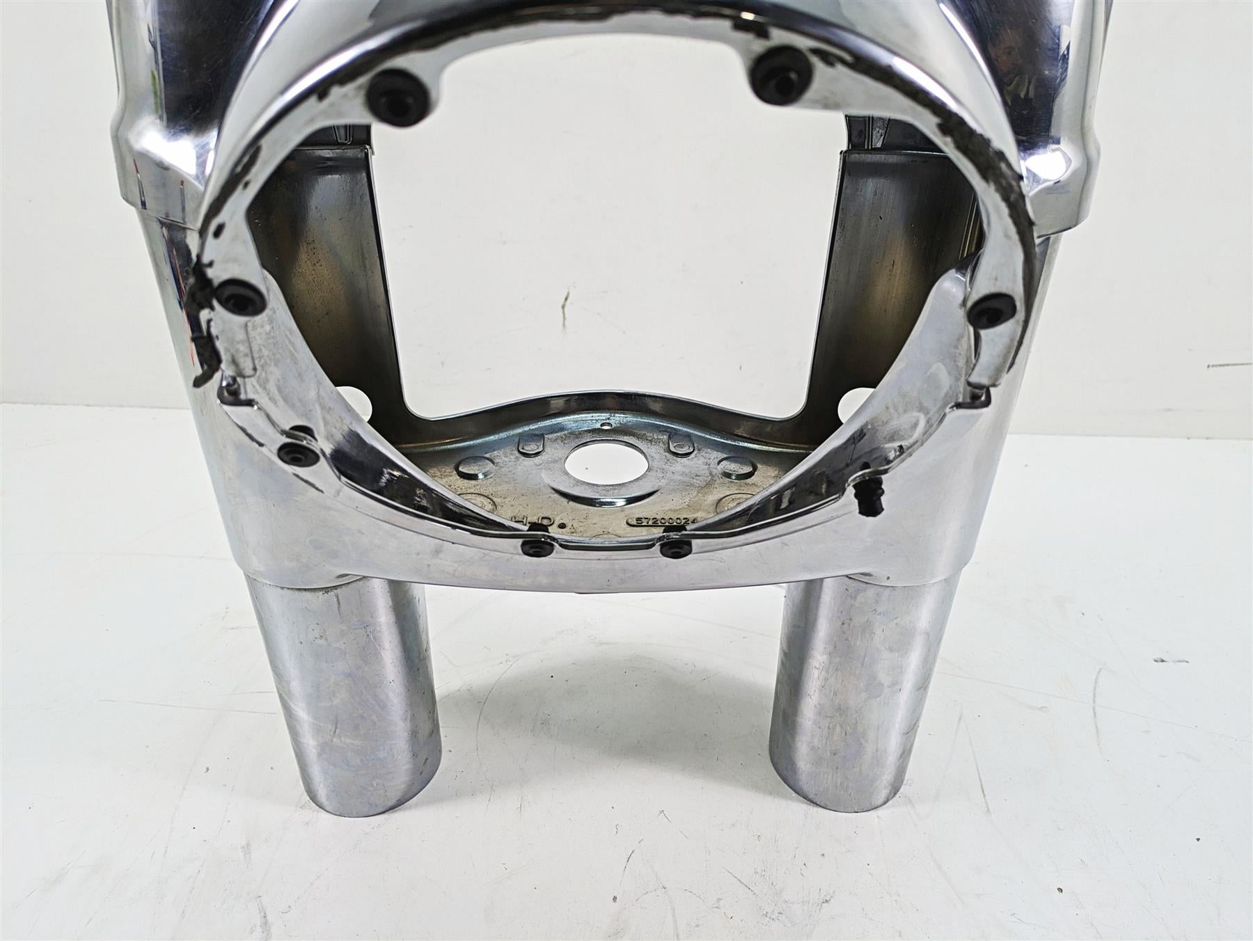 2012 Harley FLD Dyna Switchback Chrome Headlight Head Light Nacelle Set 61400078 {{ shop.shopifyCountryName }} - Mototech271