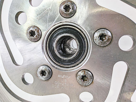 2007 Harley Dyna FXDB Street Bob Rear Wheel Hub Spoke 17" + Rotor 40979-06B {{ shop.shopifyCountryName }} - Mototech271