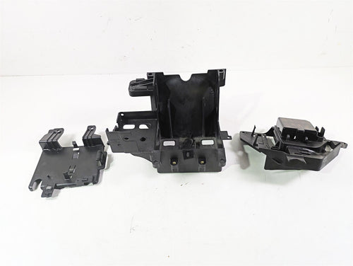 2009 Harley Touring FLHX Street Glide Battery Tray Electric Holders 66281-09B | Mototech271