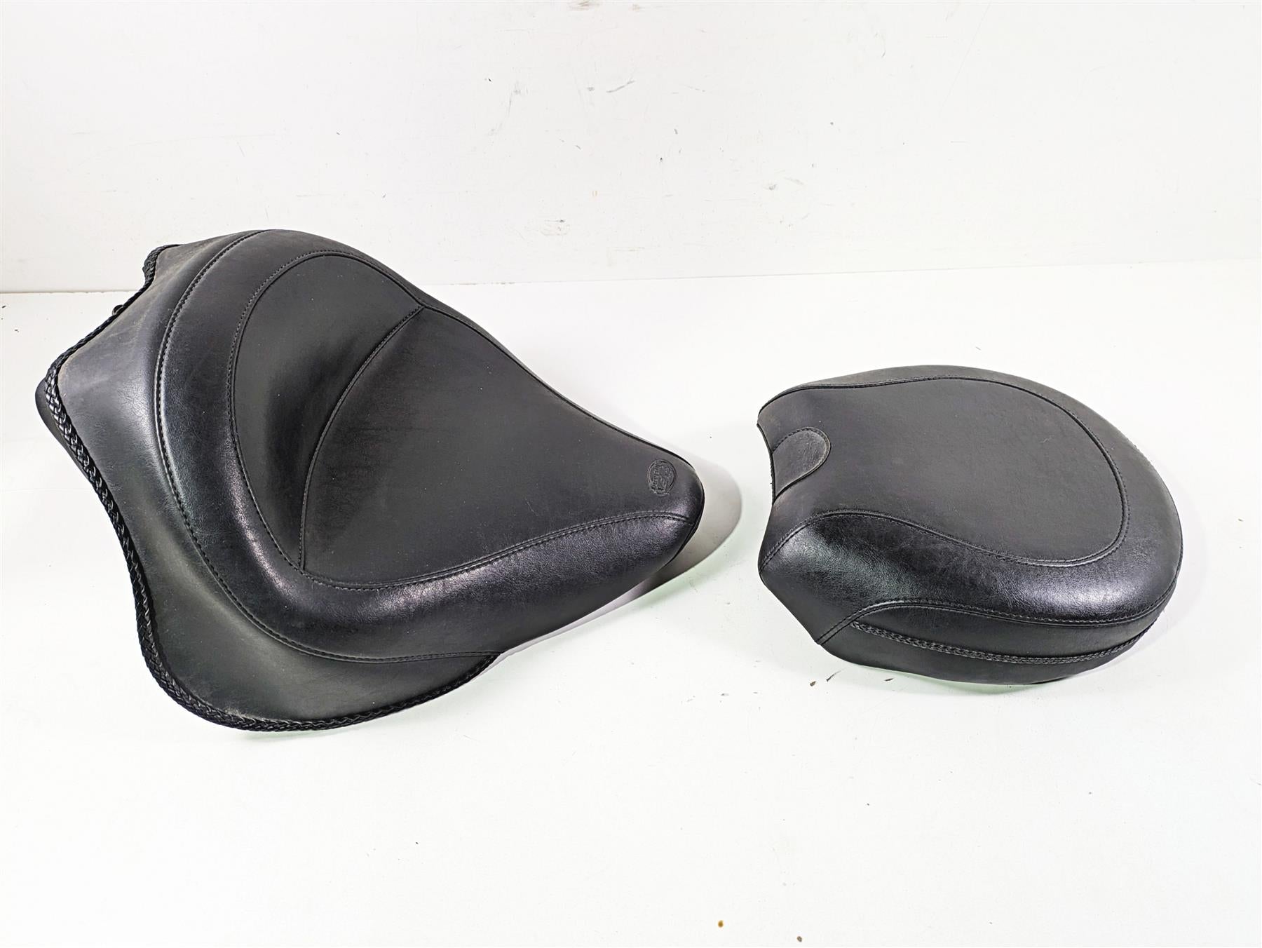 2014 Harley FLS Softail Slim Mustang Front Rear Wide Touring Seat Set 76752 {{ shop.shopifyCountryName }} - Mototech271