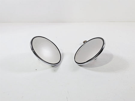 2005 Harley Softail FLSTFSE CVO Fat Boy Round Chrome Flame Mirrors Set-Mototech271