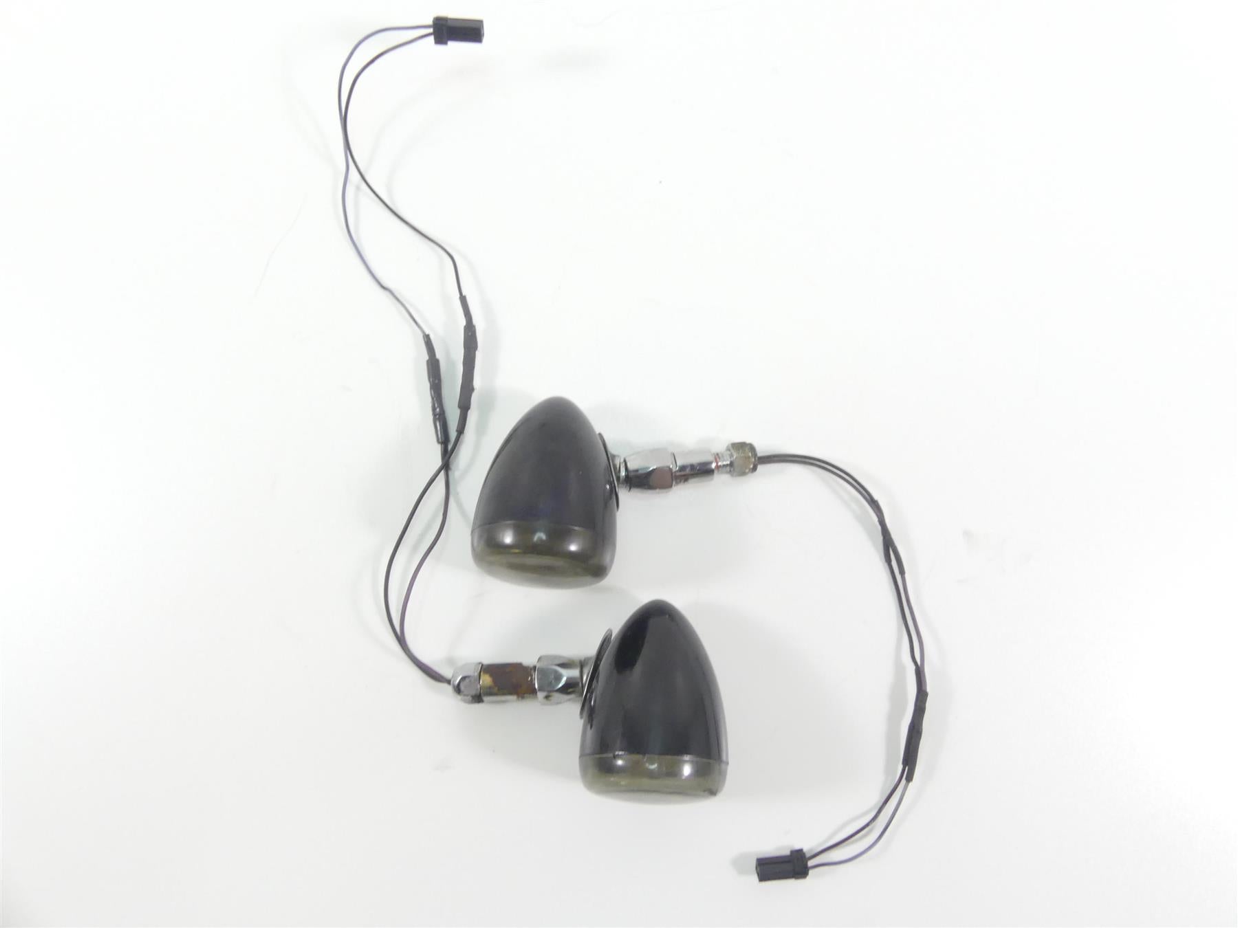 2008 Harley Softail FLSTSB Cross Bones Rear Smoked Led Blinker Signals 68804-06 {{ shop.shopifyCountryName }} - Mototech271