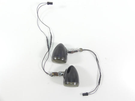 2008 Harley Softail FLSTSB Cross Bones Rear Smoked Led Blinker Signals 68804-06 {{ shop.shopifyCountryName }} - Mototech271