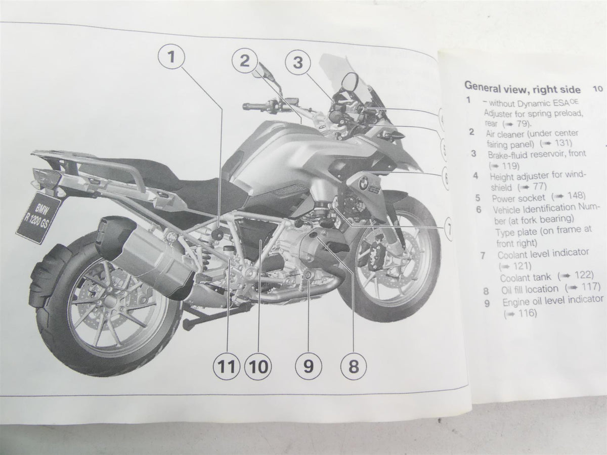 2017 BMW R1200GS GSW K50 Owners Manual US Model Book 01408358057 {{ shop.shopifyCountryName }} - Mototech271
