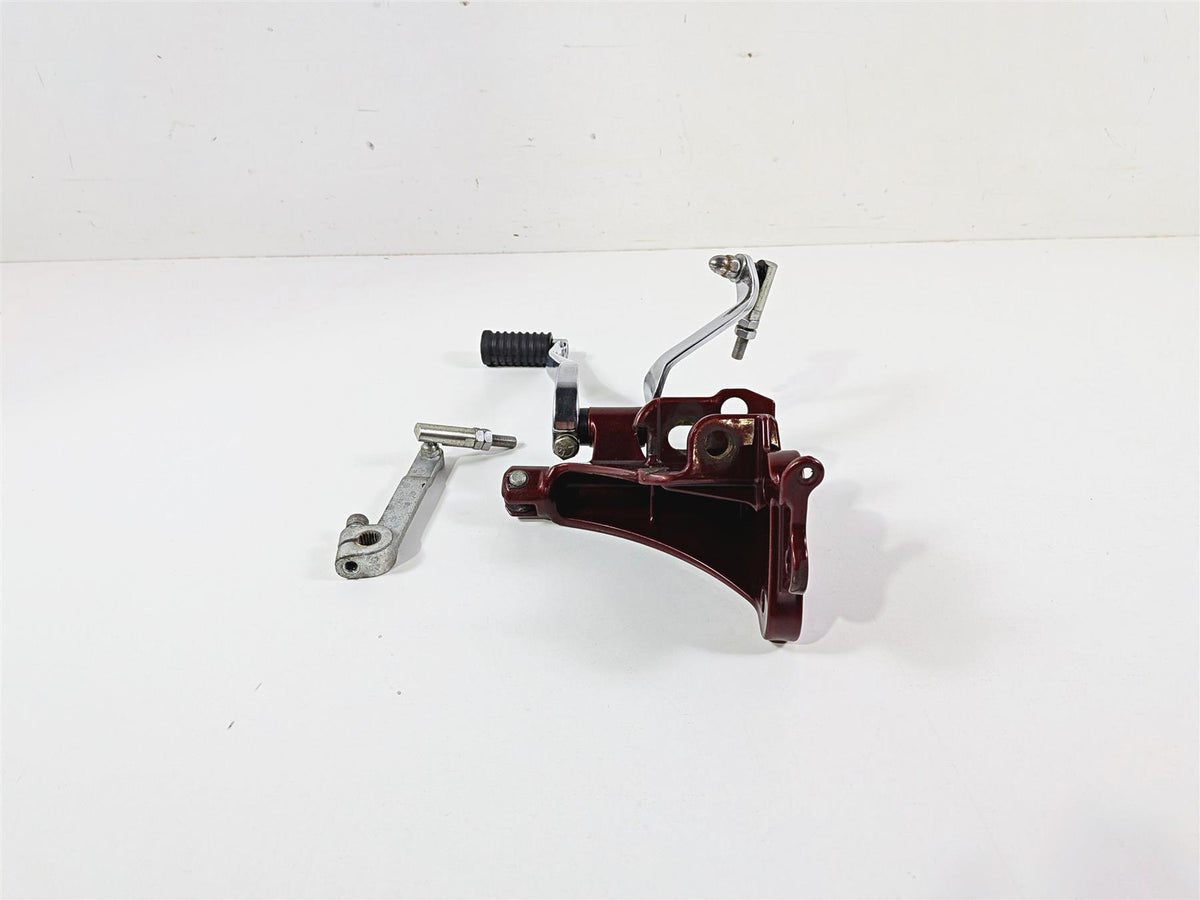 2009 Harley FXCWC Softail Rocker Left Front Footpeg Mount & Shifter 33751-08COZ {{ shop.shopifyCountryName }} - Mototech271
