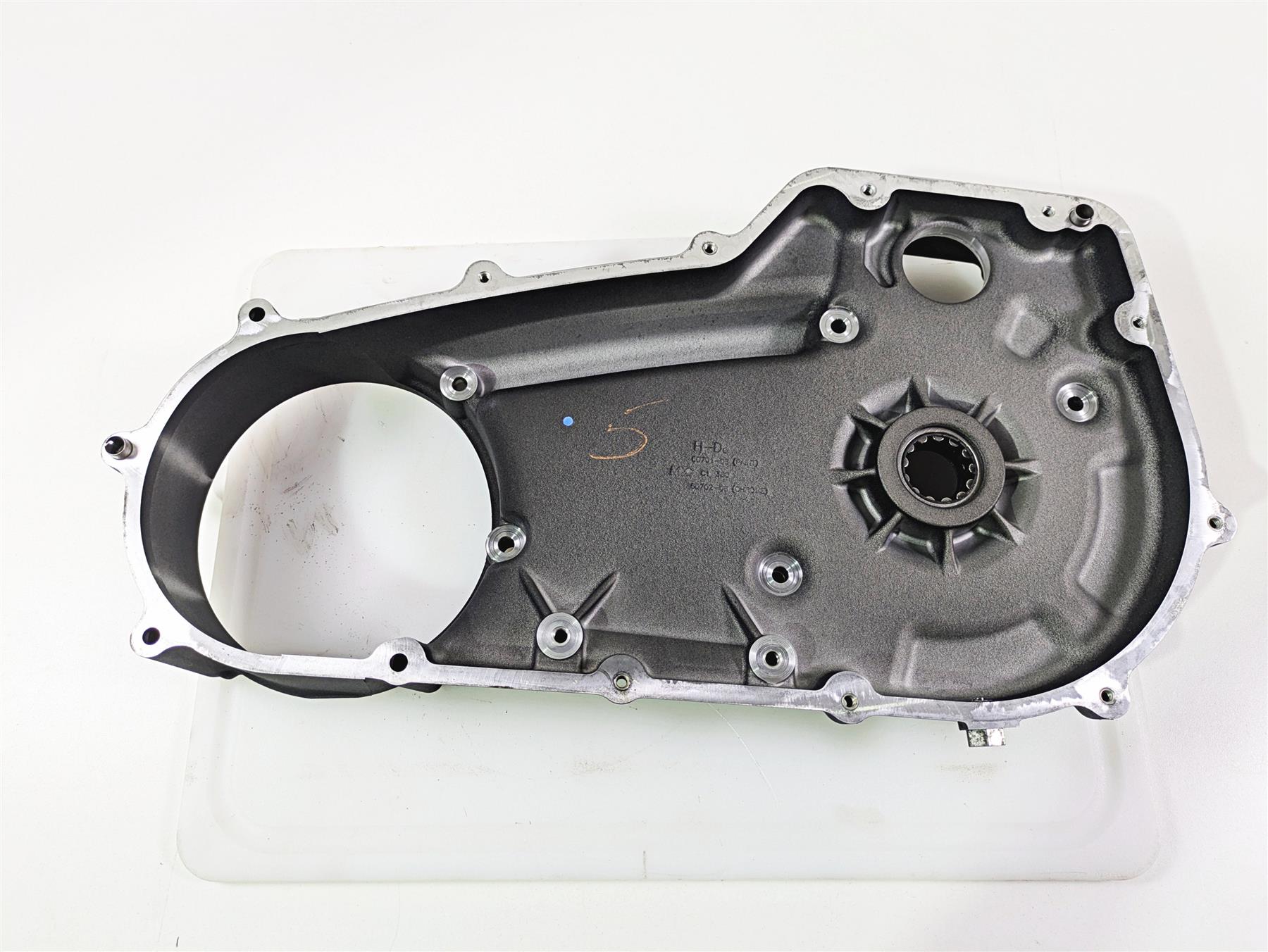 2008 Harley FXCWC Softail Rocker Inner Primary Drive Clutch Cover 60701-08 {{ shop.shopifyCountryName }} - Mototech271