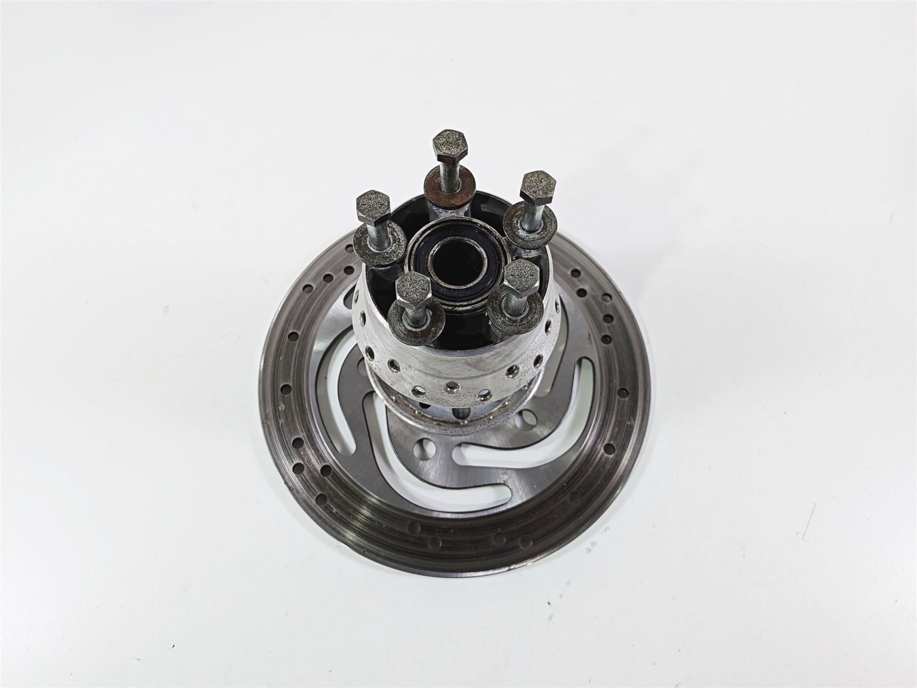 2007 Harley Dyna FXDB Street Bob Rear Wheel Hub Spoke 17" + Rotor 40979-06B {{ shop.shopifyCountryName }} - Mototech271