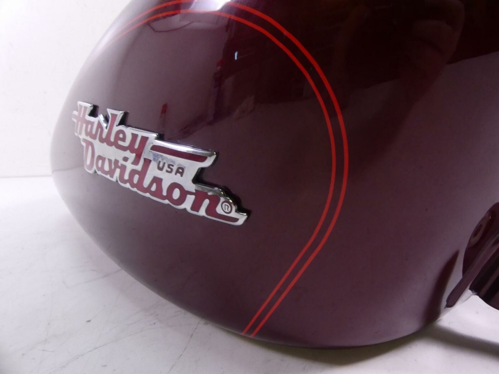 2000 Harley Sportster XL1200 Custom Fuel Gas Tank Rich Red & Red Stripes 61348-0 {{ shop.shopifyCountryName }} - Mototech271