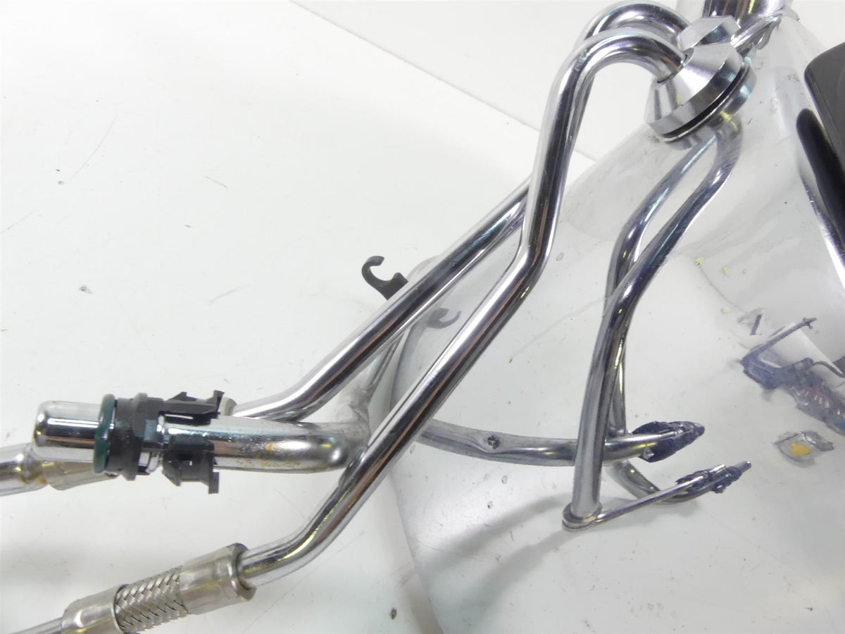 2004 Harley Softail FLSTFI Fat Boy Chrome Oil Tank Reservoir + Hoses 62498-00A {{ shop.shopifyCountryName }} - Mototech271