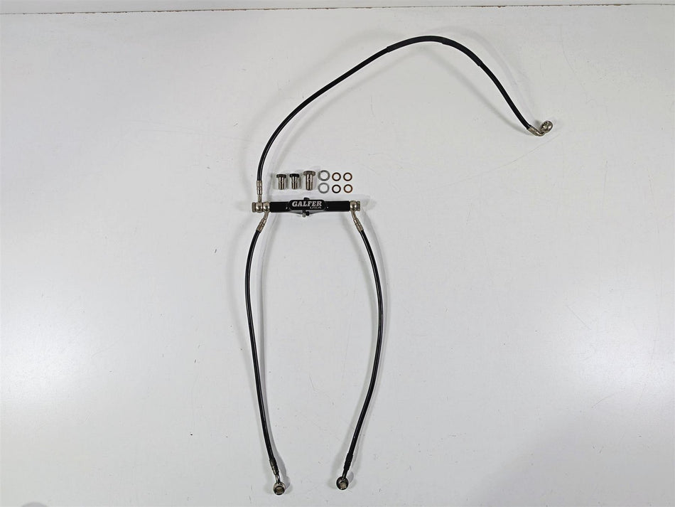 2009 Harley Davidson XR1200 Sportster Galfer Front Brake Line Hose & Splitter Set