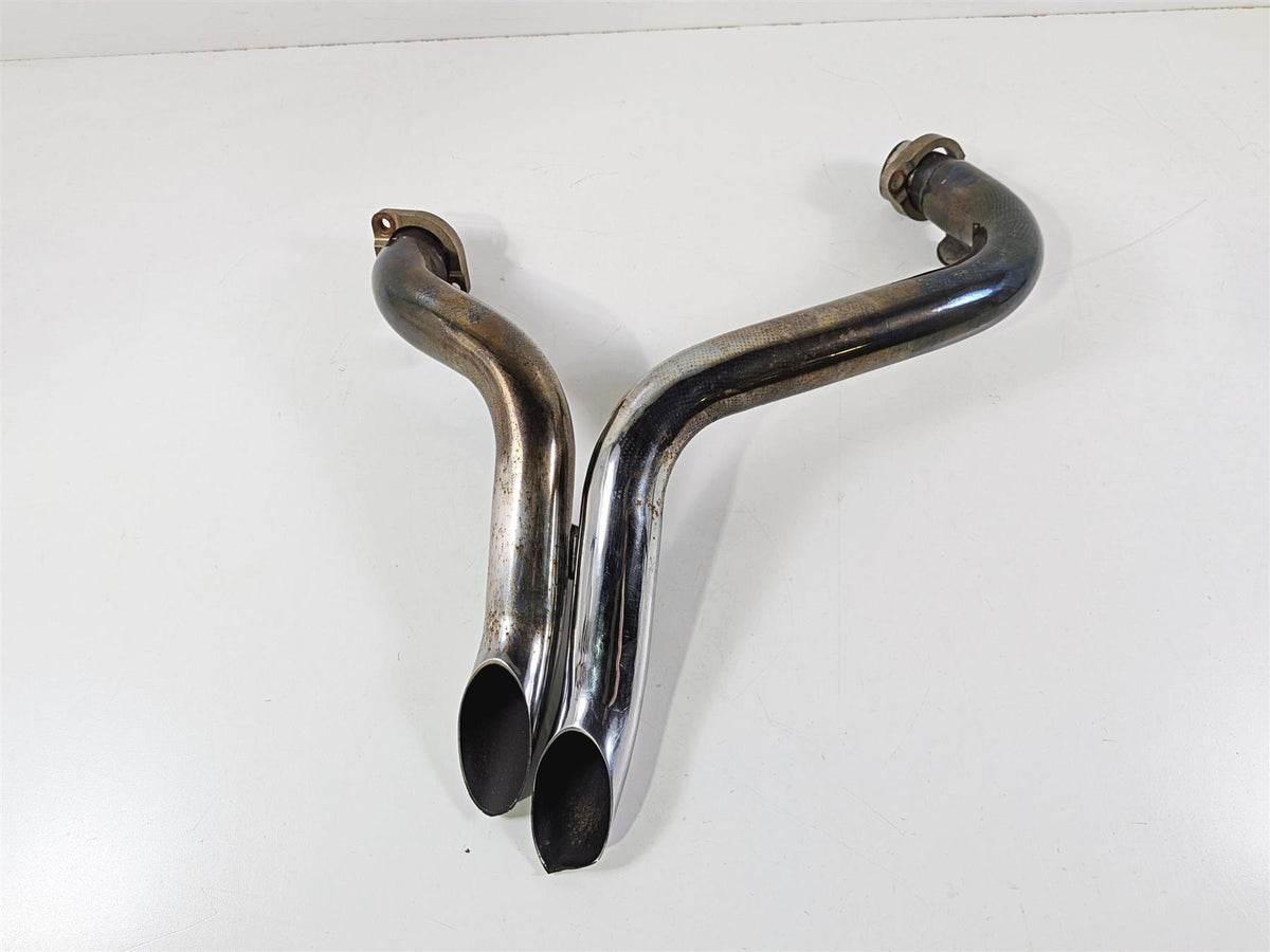 2005 Harley Softail FLSTFSE CVO Fat Boy Drag Straight Exhaust Pipe Set-Mototech271