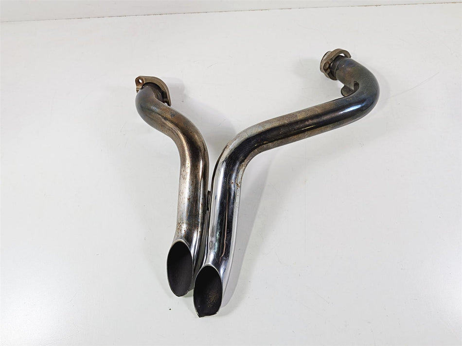 2005 Harley Softail FLSTFSE CVO Fat Boy Drag Straight Exhaust Pipe Set-Mototech271