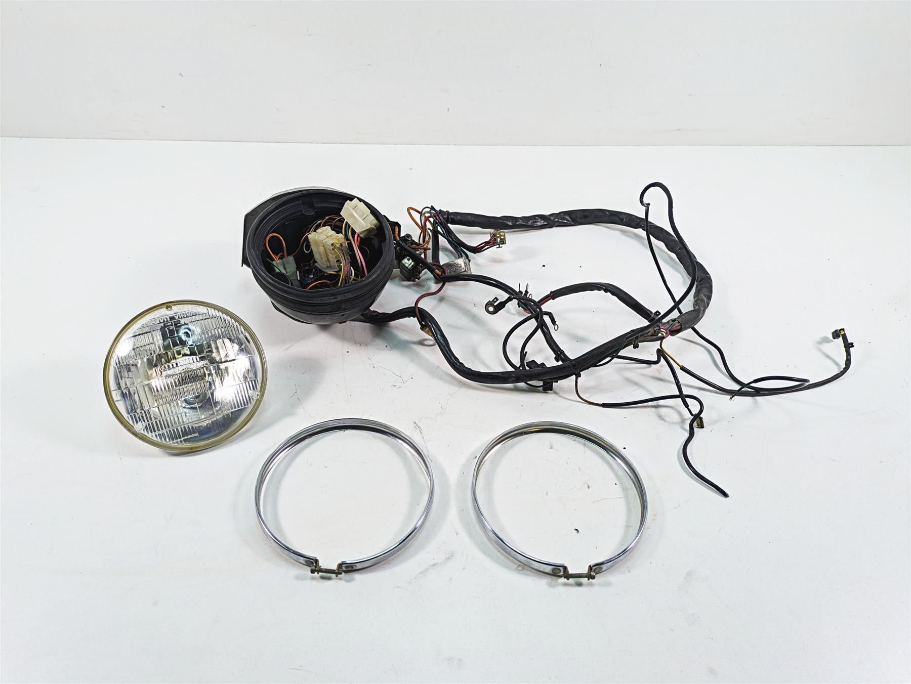 1986 Harley Sportster XLH 883 Main Wiring Harness + Headlight For Parts 70135-86 | Mototech271
