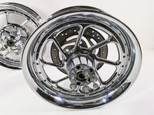 Load image into Gallery viewer, 2007 Harley Touring FLHRSE CVO Road King Front Rear Chrome Wheel Set 44612-07
