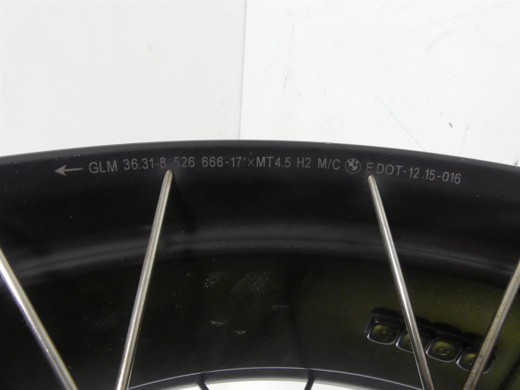 2016 BMW R1200GS K50 Straight Rear Spoke Wheel Rim 17x4.5 36318526666 {{ shop.shopifyCountryName }} - Mototech271