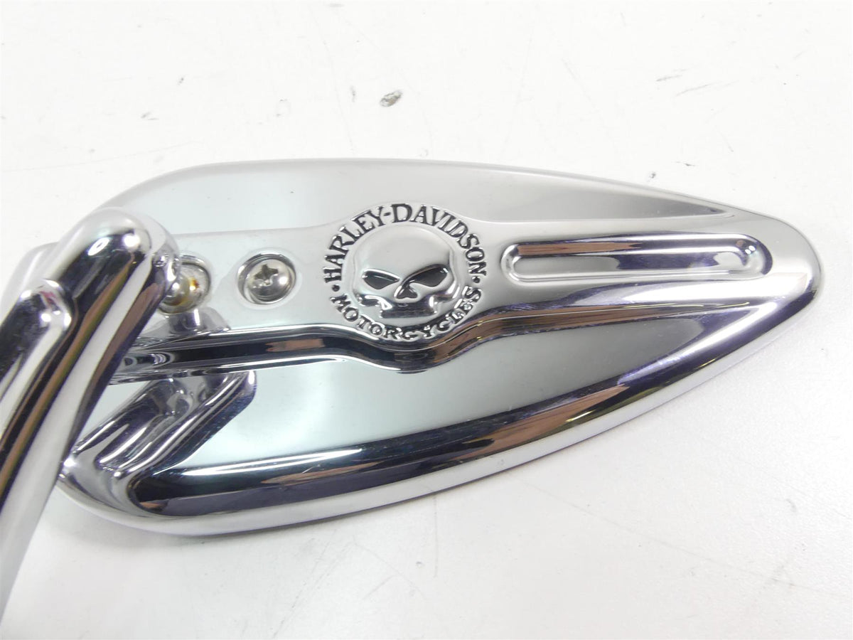 2012 Harley Touring FLHTK Electra Glide Willie G Skull Teardrop Mirrors 91315-04 {{ shop.shopifyCountryName }} - Mototech271