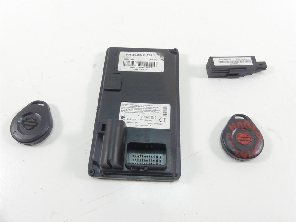 2014 Harley FXDF Dyna Fat Bob Bcm Security X-Axis & Fob Key Set 69994-12A {{ shop.shopifyCountryName }} - Mototech271