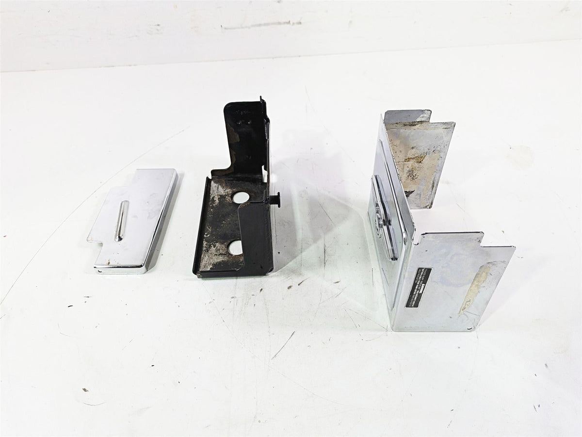 2002 Harley Dyna FXDL Low Rider Battery Tray Box & Skull Chrome Cover 66375-97 {{ shop.shopifyCountryName }} - Mototech271