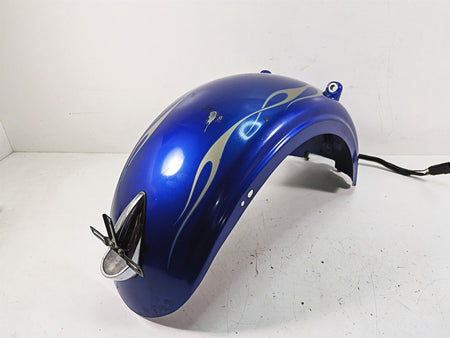2009 Harley FXCWC Softail Rocker C Rear Fender Flame Blue Pearl Deluxe 60132-08A {{ shop.shopifyCountryName }} - Mototech271