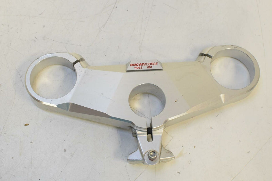 2010 Ducati 1198 S Corse Upper Triple Tree Steering Clamp #051 34110721A {{ shop.shopifyCountryName }} - Mototech271