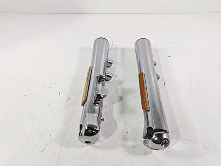2003 Harley Softail FXSTDI Deuce 100th Front Fork Lower Chrome Leg Set 46068-00 {{ shop.shopifyCountryName }} - Mototech271