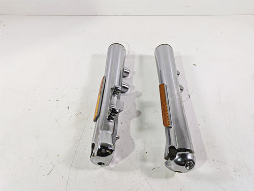 2003 Harley Softail FXSTDI Deuce 100th Front Fork Lower Chrome Leg Set 46068-00 | Mototech271