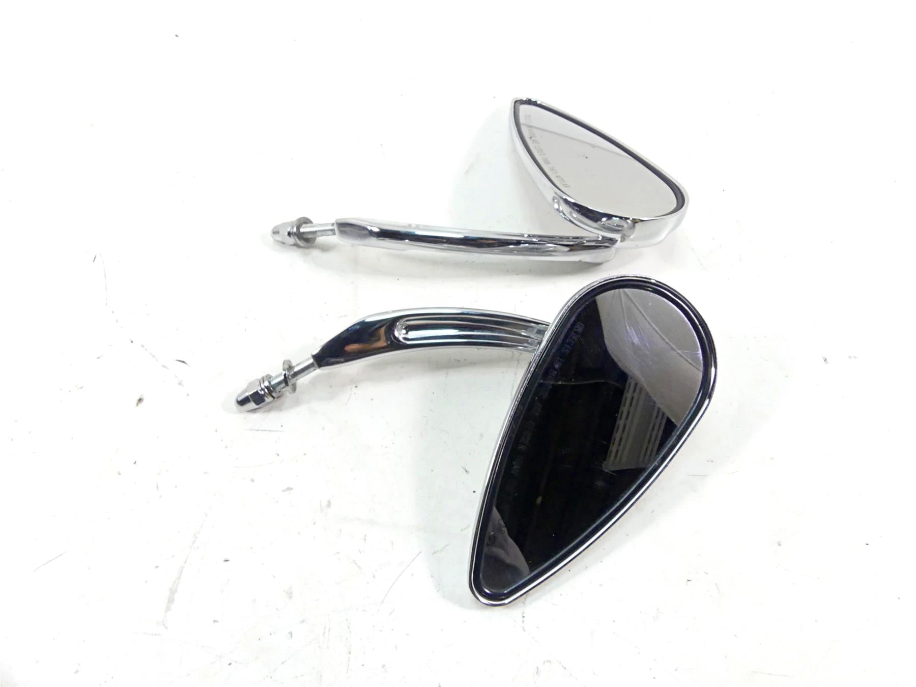 2002 Harley FLSTCI Softail Heritage Willi G Skull Teardrop Mirror Set 91315-04 {{ shop.shopifyCountryName }} - Mototech271