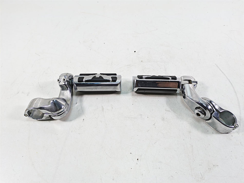 1999 Harley Touring FLHTC Electra Glide Eagle Chrome Highway Foot Peg Set {{ shop.shopifyCountryName }} - Mototech271