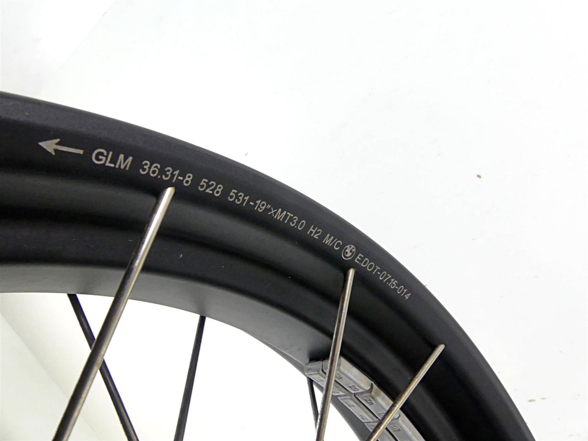 2016 BMW R1200GS Adv K51 Straight Front Wheel Rim Spoke Black 18x3 36318528530 {{ shop.shopifyCountryName }} - Mototech271
