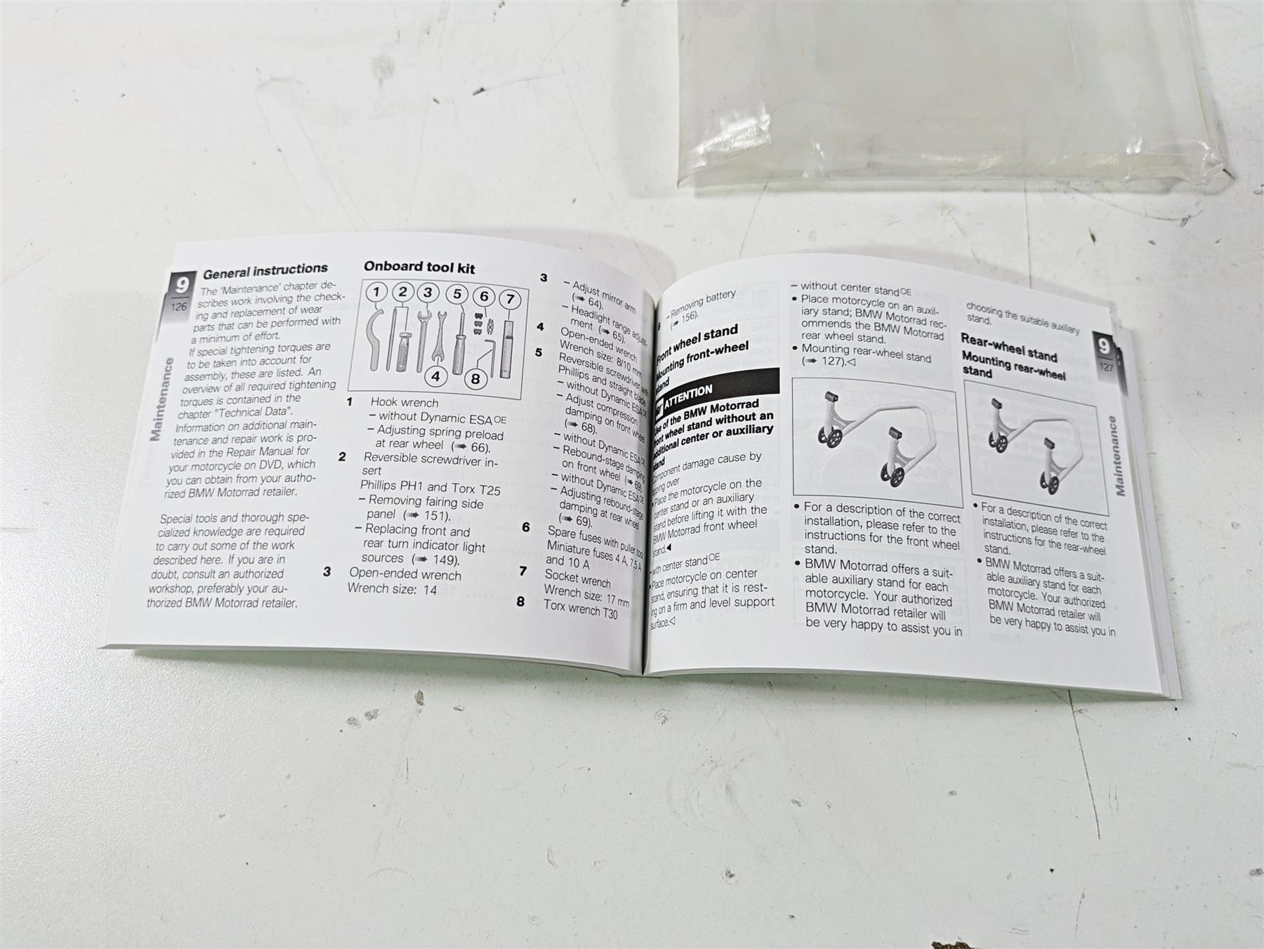 2019 BMW S1000XR K49 Owners Manual Booklet 01409467217 {{ shop.shopifyCountryName }} - Mototech271