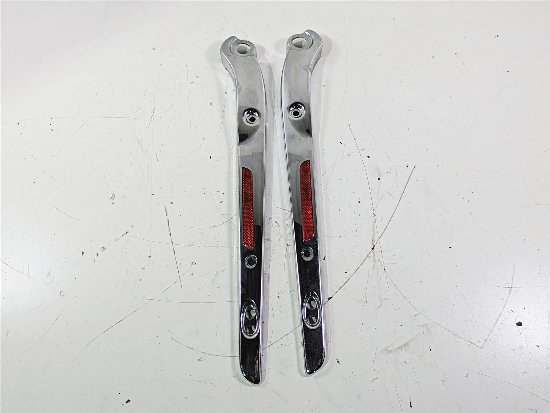 2007 Harley FXDWG Dyna Wide Glide Rear Fender Chrome Struts Braces 59893-06 {{ shop.shopifyCountryName }} - Mototech271