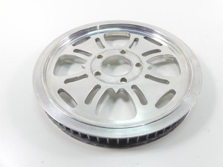 1999 Harley FXSTS Softail Springer Rear Chrome Cross Drive Pulley 65T 1 1/8" {{ shop.shopifyCountryName }} - Mototech271