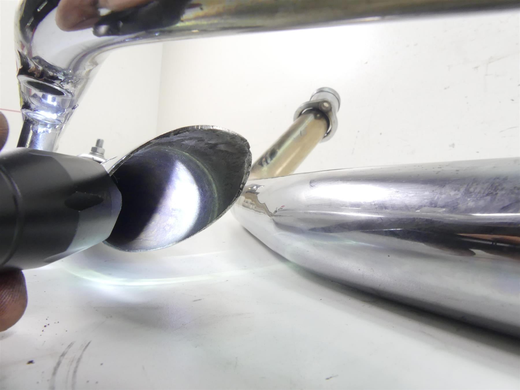 1999 Harley FXSTS Softail Springer Paughco 40" Drag Pipe Exhaust Set 731S40 {{ shop.shopifyCountryName }} - Mototech271
