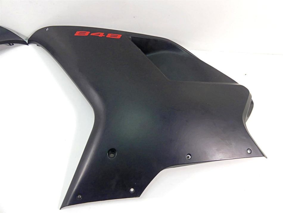 2008 Ducati 848 SBK Main Side Cover Fairing Cowl Set Aftermarket Black Matt {{ shop.shopifyCountryName }} - Mototech271