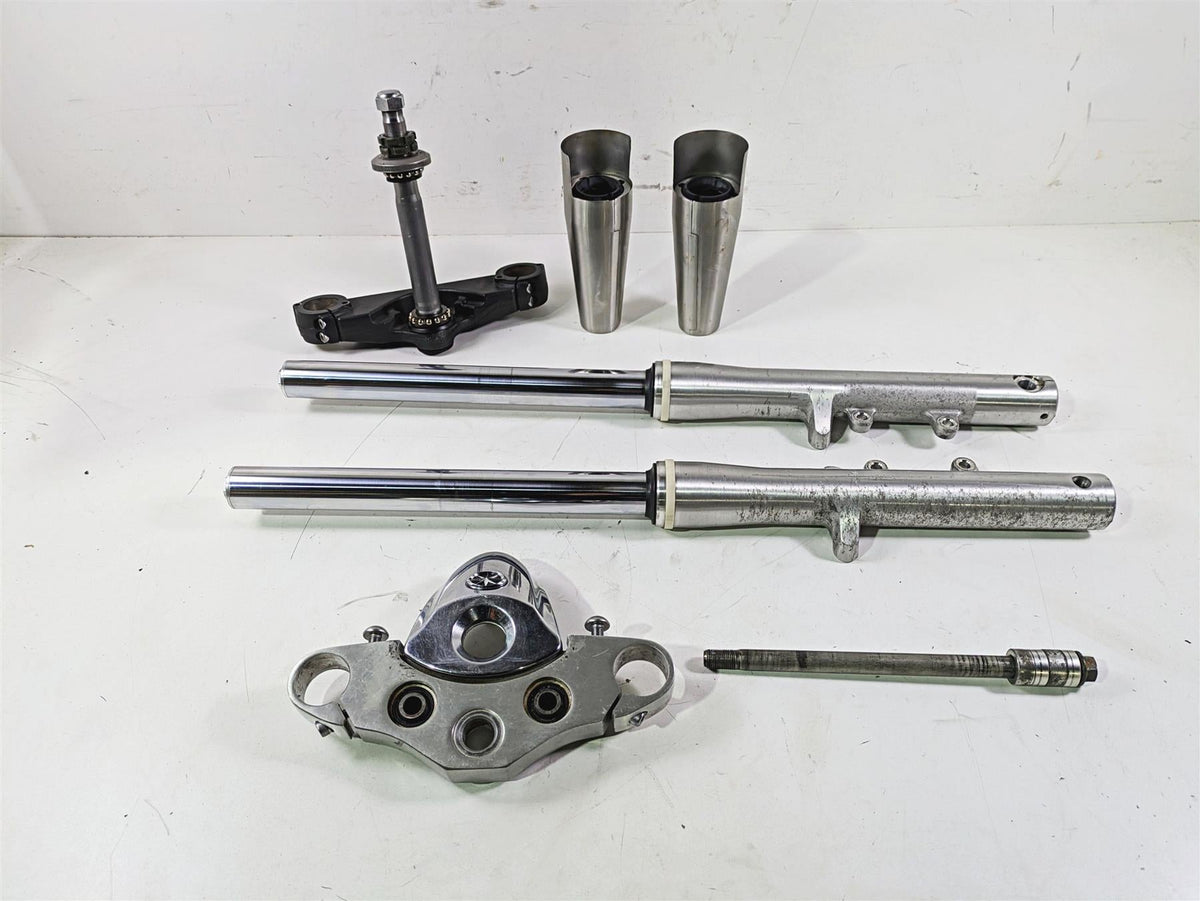 2008 Yamaha XVS1300 V-Star Tourer Front Forks & Triple Tree Set 3D8-23102-00-00 {{ shop.shopifyCountryName }} - Mototech271