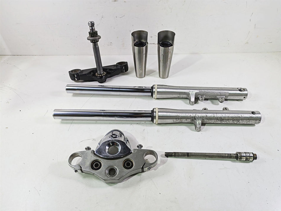 2008 Yamaha XVS1300 V-Star Tourer Front Forks & Triple Tree Set 3D8-23102-00-00 {{ shop.shopifyCountryName }} - Mototech271