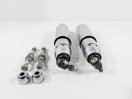 2008 Harley FXDSE CVO Dyna 12" Rear Chrome Shock Damper Set 54535-07B-Mototech271