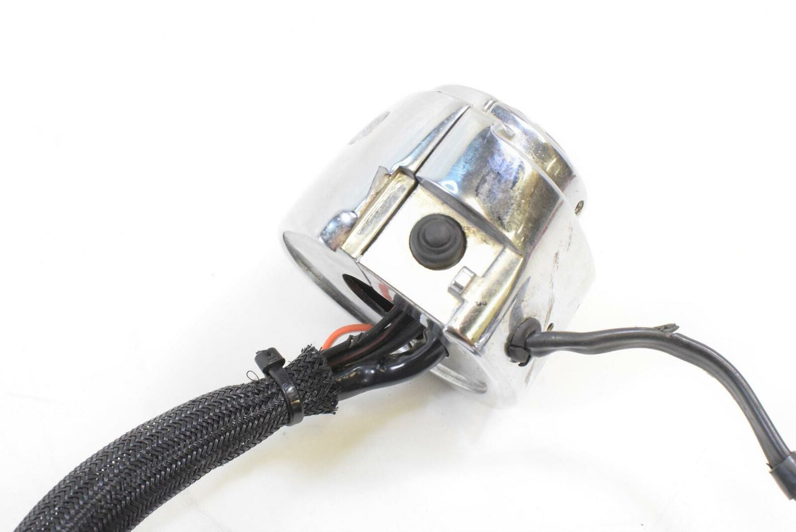 2008 Harley FXDWG Dyna Wide Glide Chrome Left Control Switch & Blinker 71597-96B {{ shop.shopifyCountryName }} - Mototech271