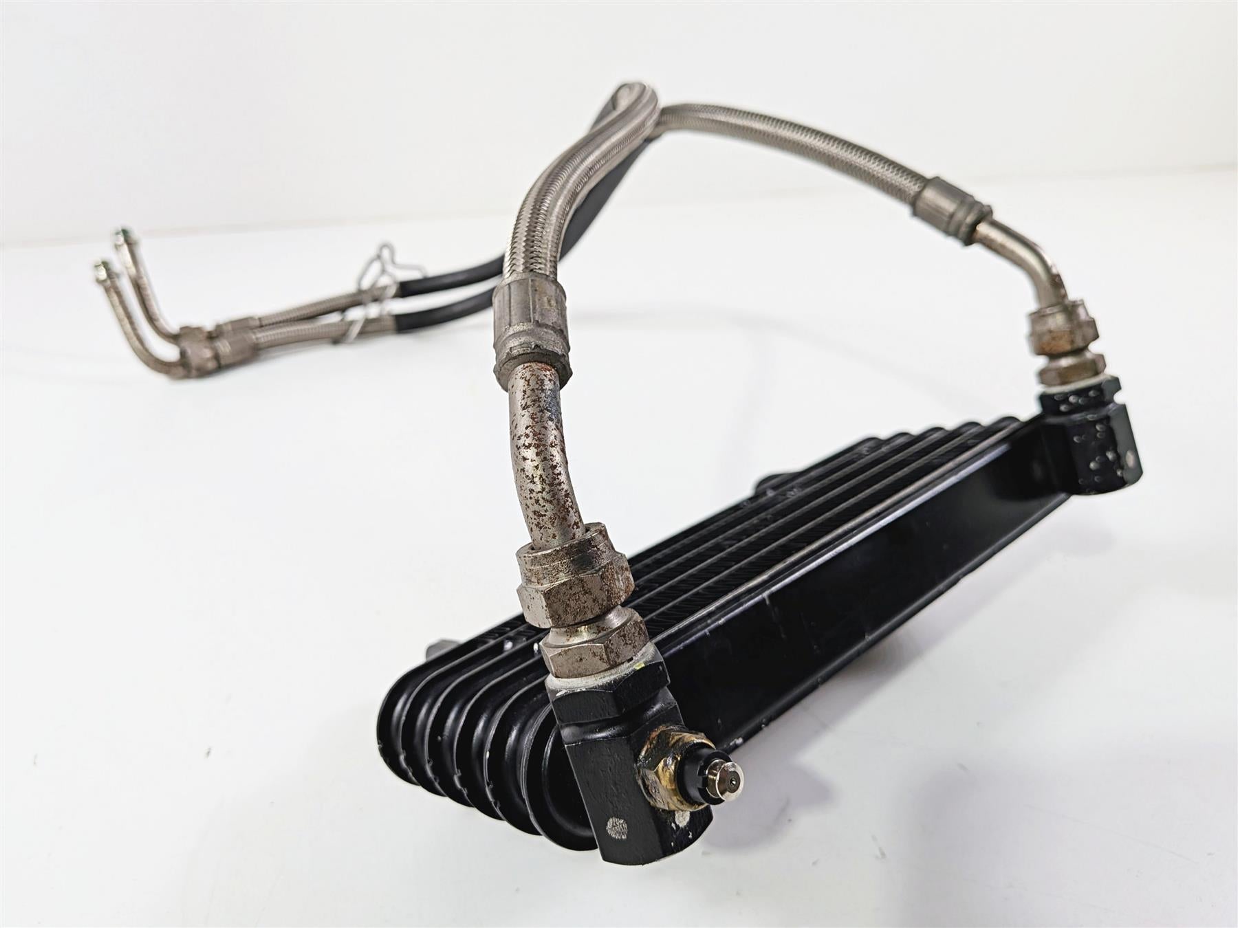 ducati 2008年 ハイパーモタード1100S 純正オイルクーラー 2008 Ducati Hypermotard 1100 S Oem Stock Oil Cooler & Lines